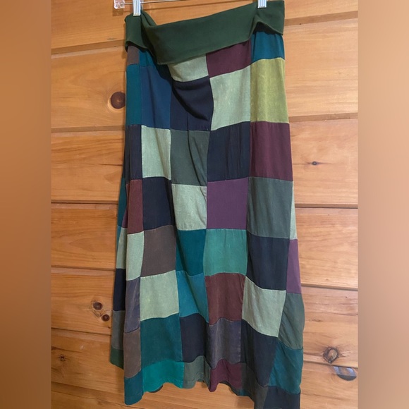 Jayli Hippie Skirt, Bohemian Style, Earthy Tones, Size Large - Picture 2 of 10